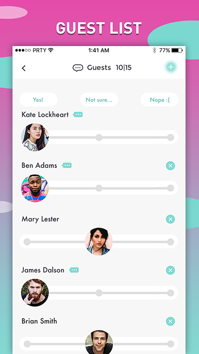 Guest List - PartyMaker App